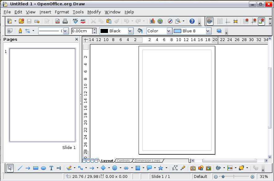 Figure 1: Initial Draw window