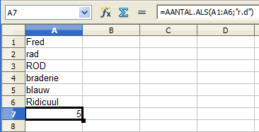 reguliere expressie in functie AANTAL.ALS