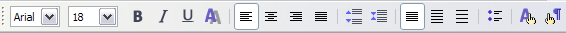 Figure 8: Text Formatting toolbar