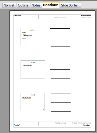 Customized 3-slide handout