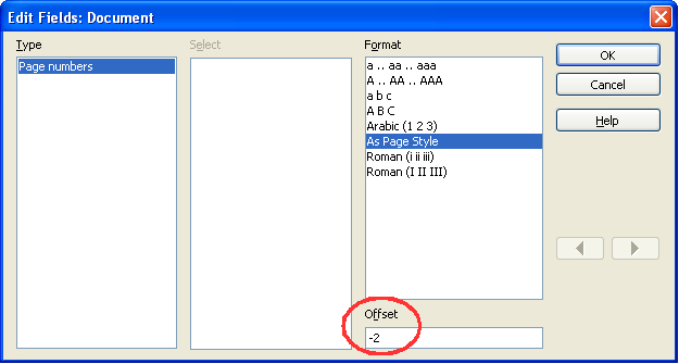 Using an offset