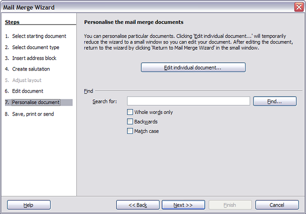 Personalize document