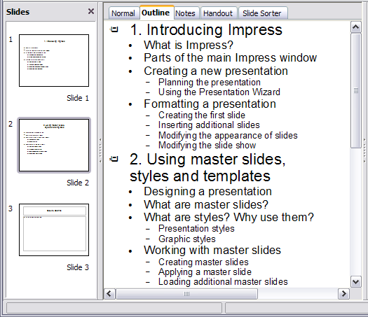 Outline created from a Writer document