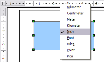 Figure 3: Rulers in a drawing