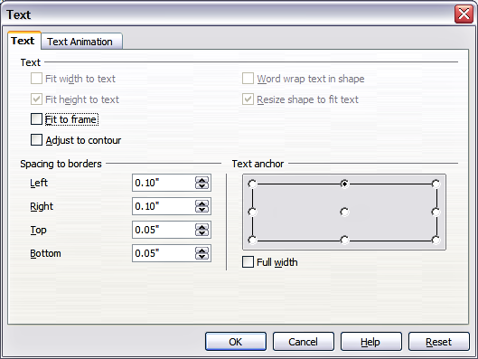 Setting text properties