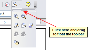 Figure 14: An arrow next to an icon indicates additional functions.