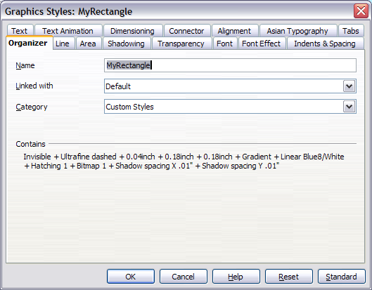 Graphics Styles dialog