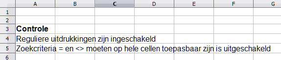 de instellingen controleren