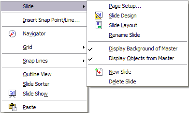 Slide pop-up submenu