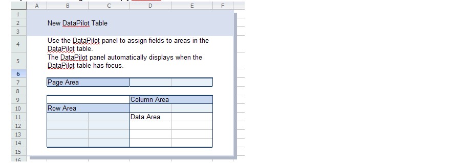 Empty DataPilot Table