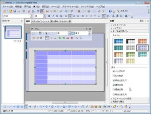 表の作成